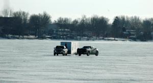 Yes, those are trucks on the ice.  